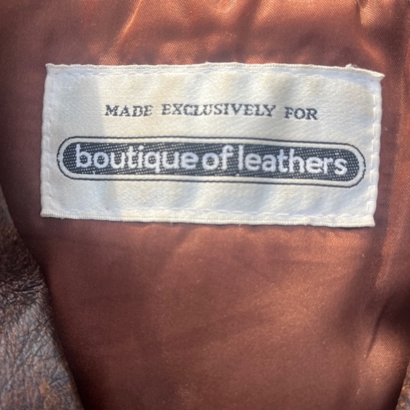 Vintage 80’s brown leather jacket sz Med - Picture 15 of 16